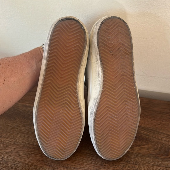 Golden Goose Super-Star Classic White Tobacco Silver Glitter Leather Shoes - 39 - Picture 9 of 15